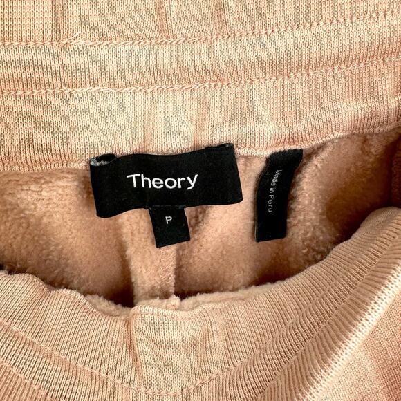 Theory Relaxed Cotton Jogger Sweatpants in Blush Pink Size Small - Picture 6 of 6
